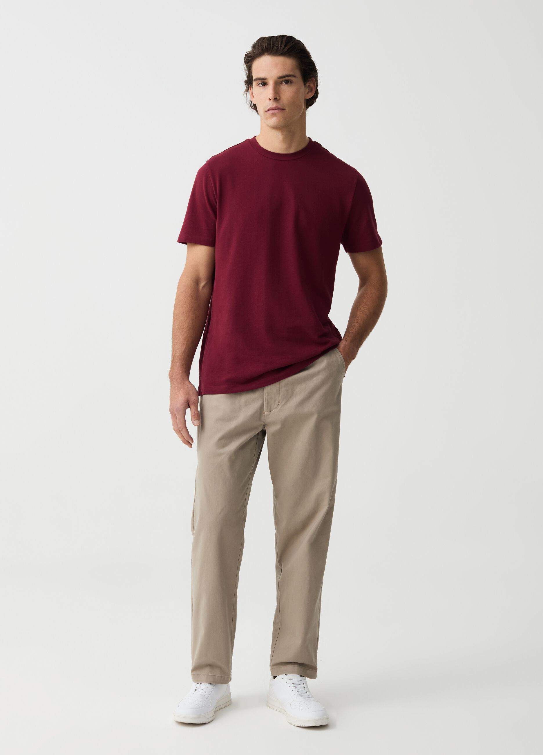 Pantalone chino jogger relaxed fit