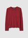 Red regular fit crew neck jumper_4