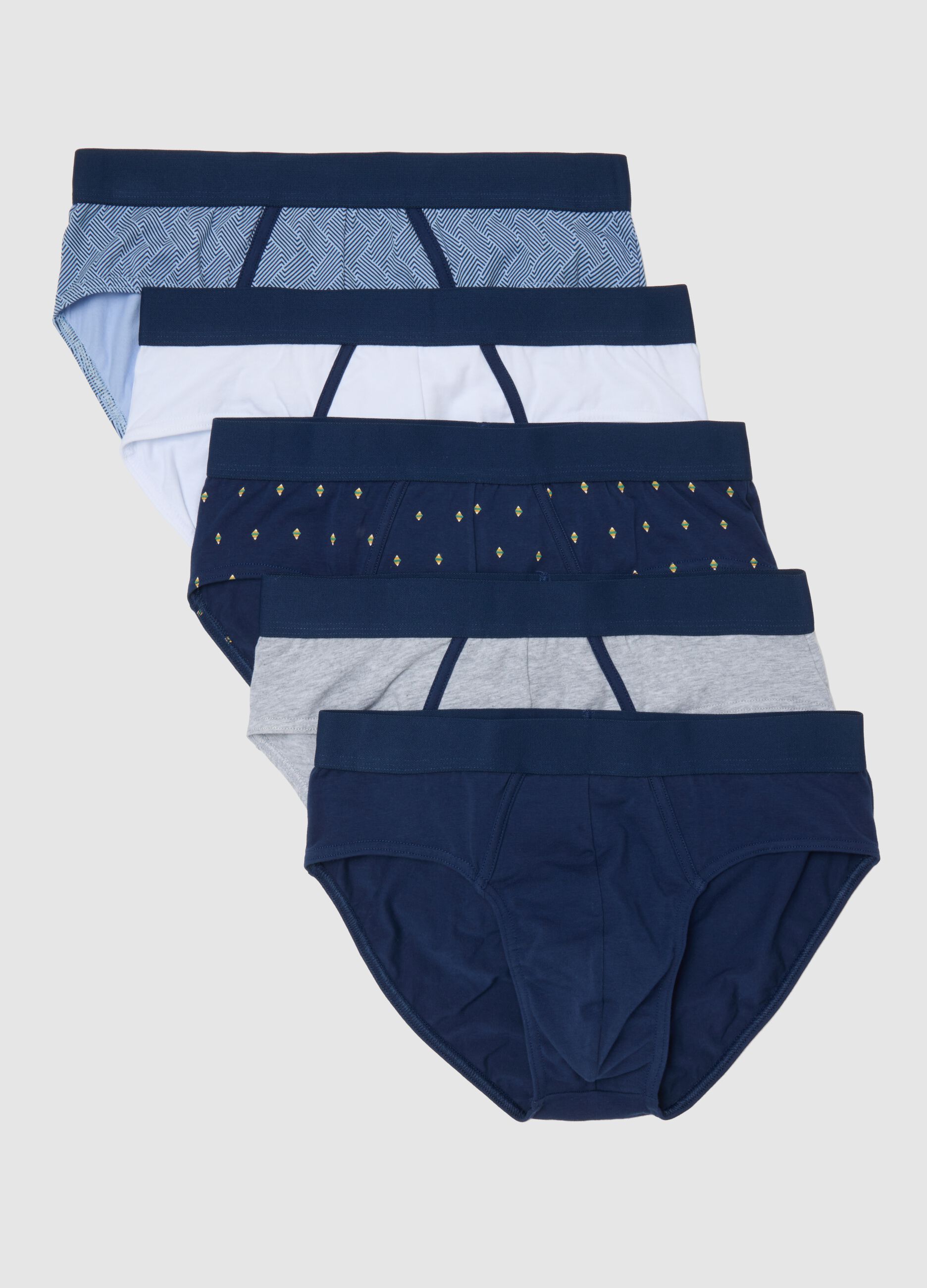 Multipack multicolour stretch cotton briefs