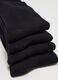 Black Stretch Cotton Long Socks Multipack Set_1