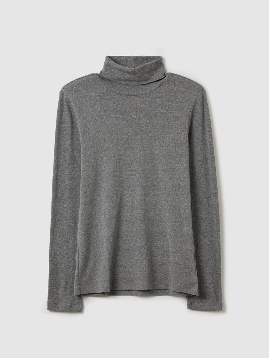 Long-sleeved T-shirt with high neck_4