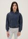 Girls' pure cotton blue regular fit hoodie_0