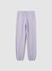 Girl's purple pure cotton regular fit trousers_0