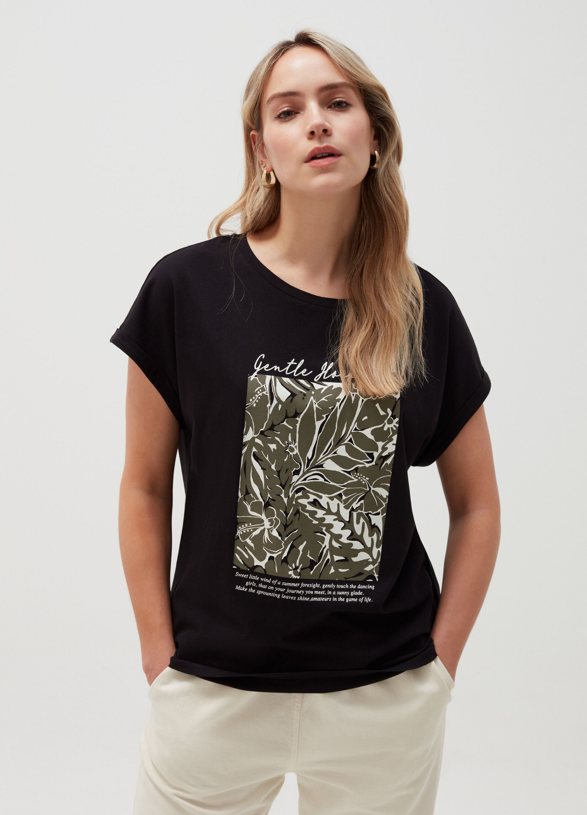 MYA Curvy T-shirt with floral print