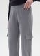 Girls' grey jogger pants in pure cotton with relaxed fit_2
