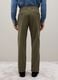 Green stretchy cotton trousers in regular fit_3