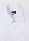 White Cotton Blend Slim Fit Easy Iron Shirt_5