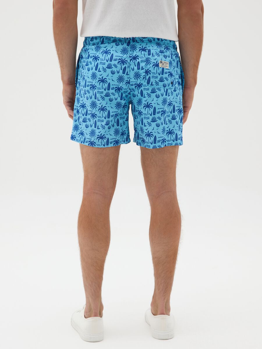 Men’s swim shorts in multicolour fabric regular fit_3