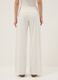 White wide leg stretch cotton jogger trousers_2
