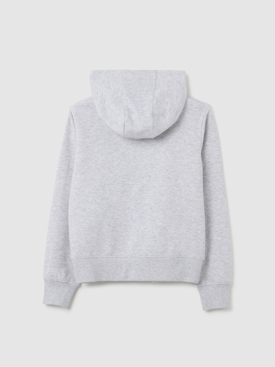 Felpa da ragazze in puro cotone grigia regular fit_4