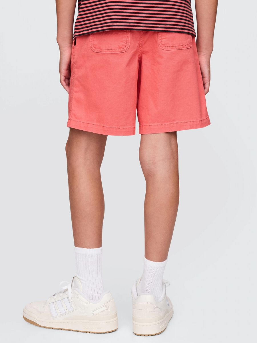 Orange shorts in stretch cotton_2