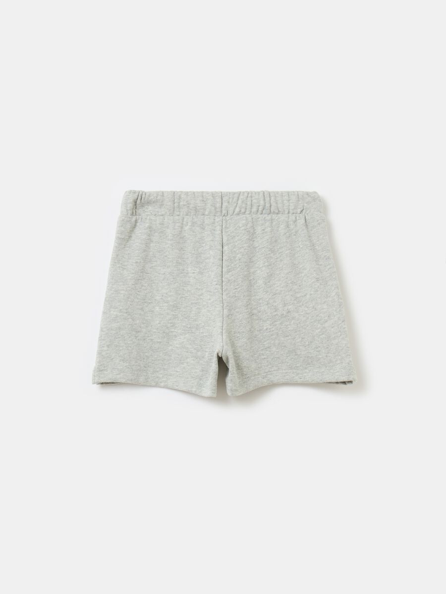 French terry shorts with logo print_1