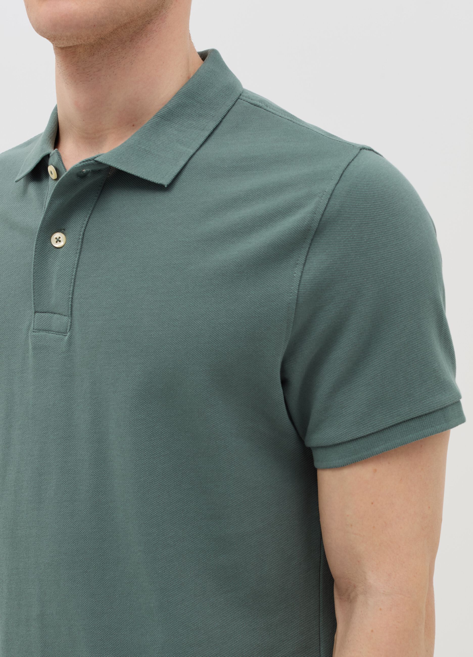 Polo regular fit in cotone bio 