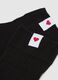 Black cotton-blend socks with elasticated heart_2