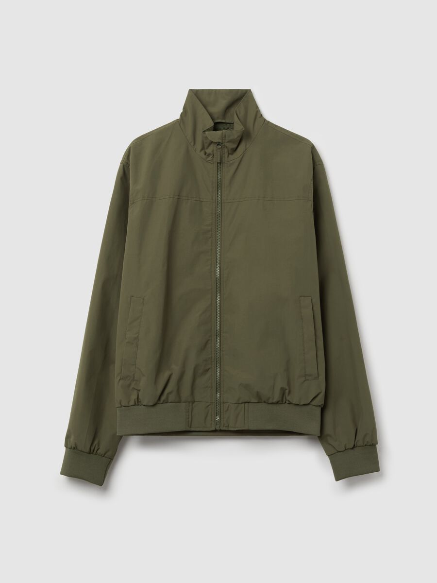 Full-zip bomber jacket with high neck_4