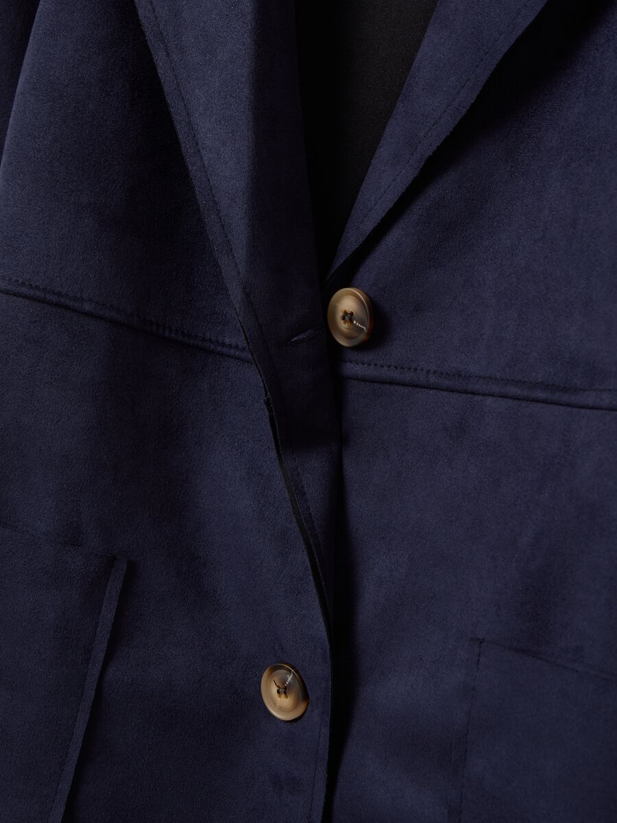 Long suede jacket with buttons_5