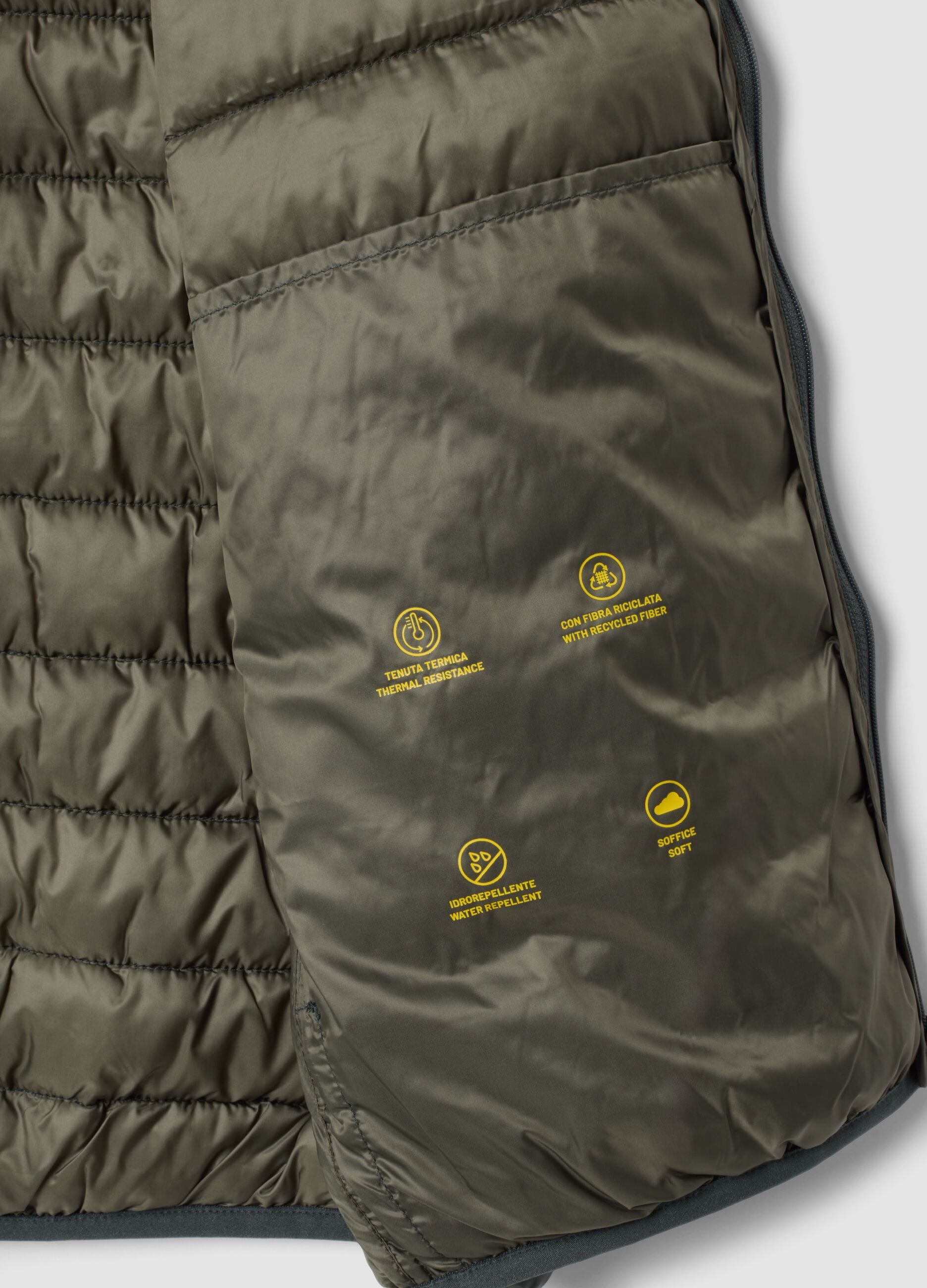 Grey Ultralight Padded Gilet with Zip