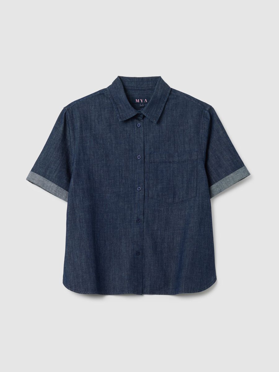 Pure Cotton Denim Shirt_4