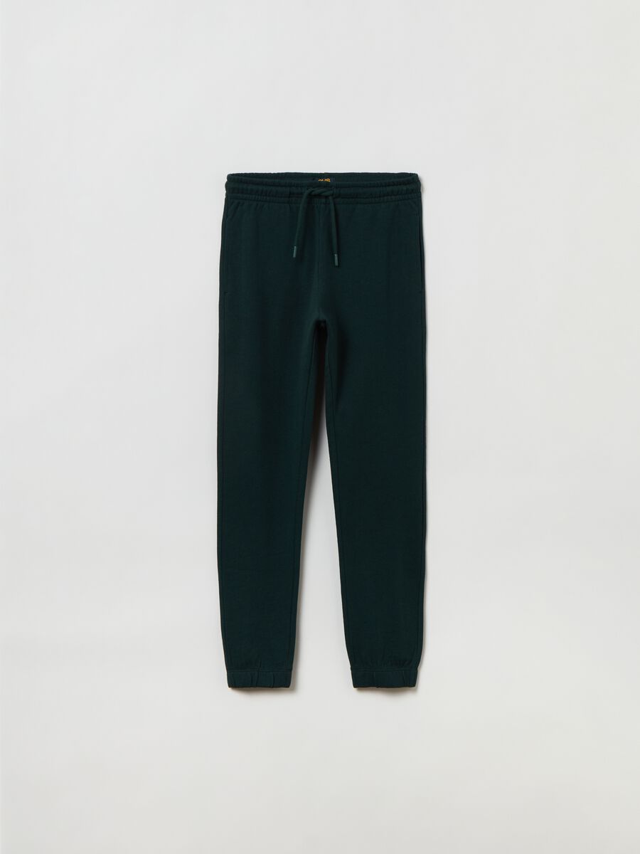 Joggers in felpa con coulisse_0