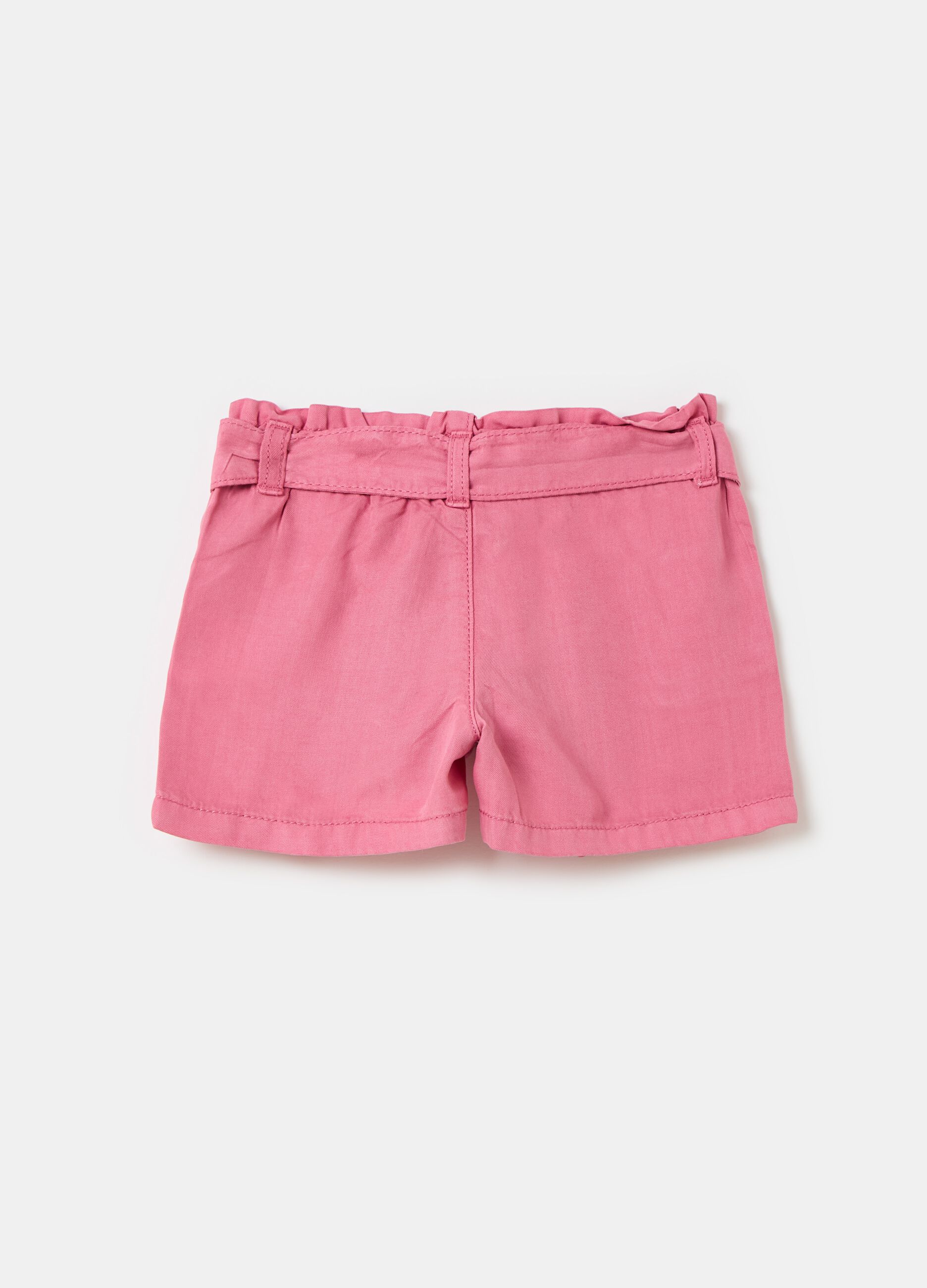 Shorts in TENCEL™ Lyocell con cintura
