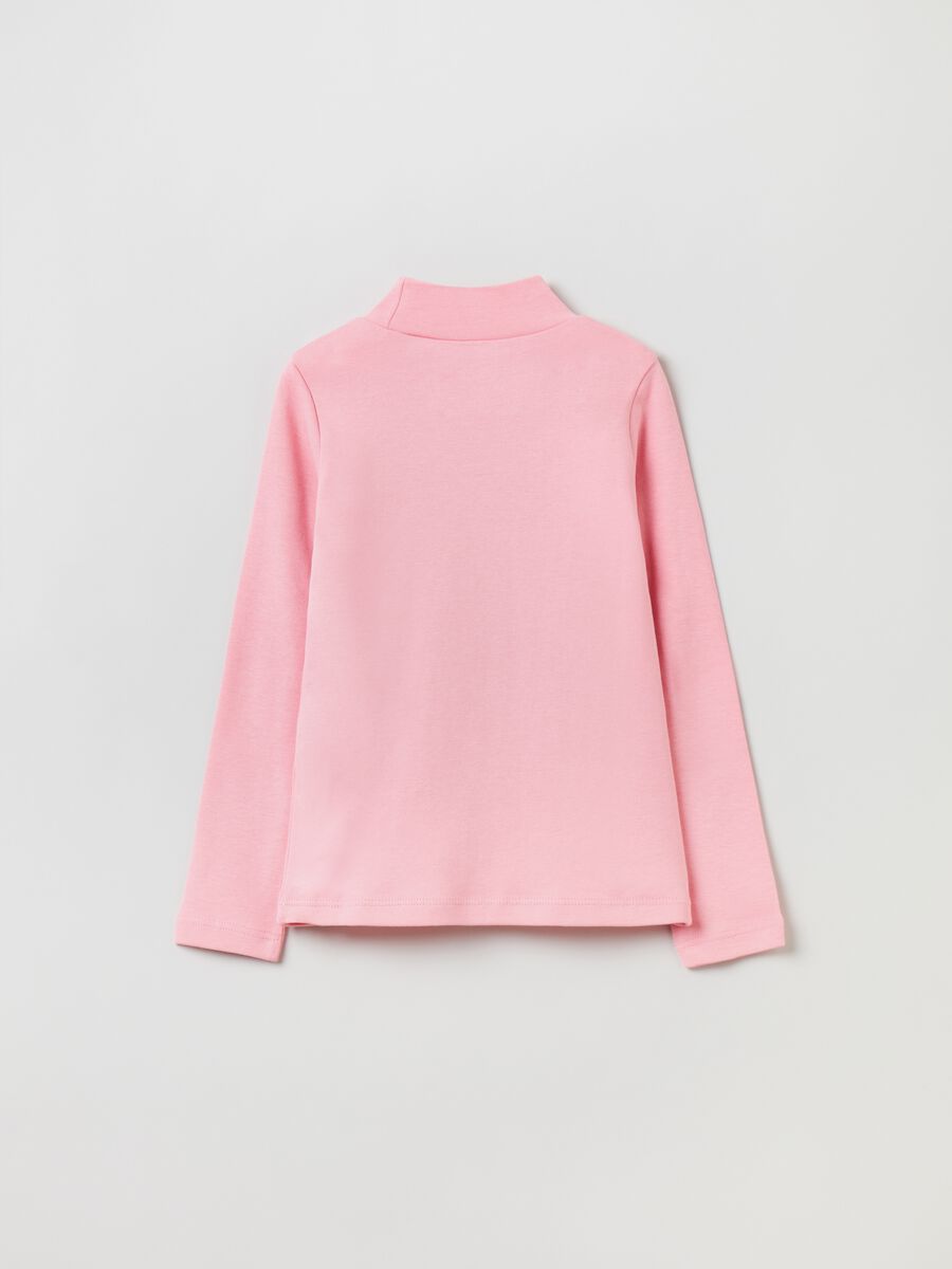 T-shirt a maniche lunghe con collo alto_1