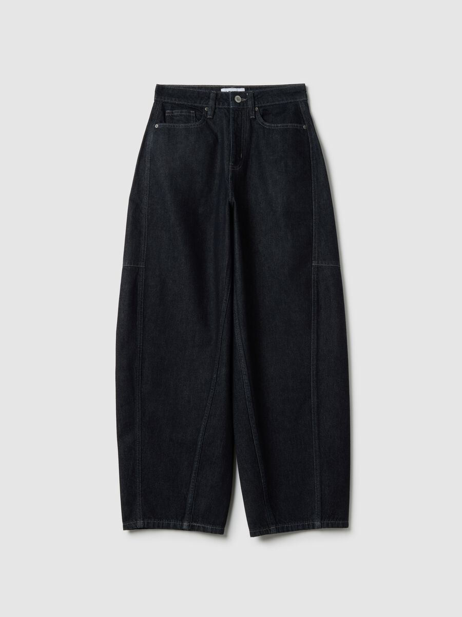 Regular fit pure cotton black skater jeans_4