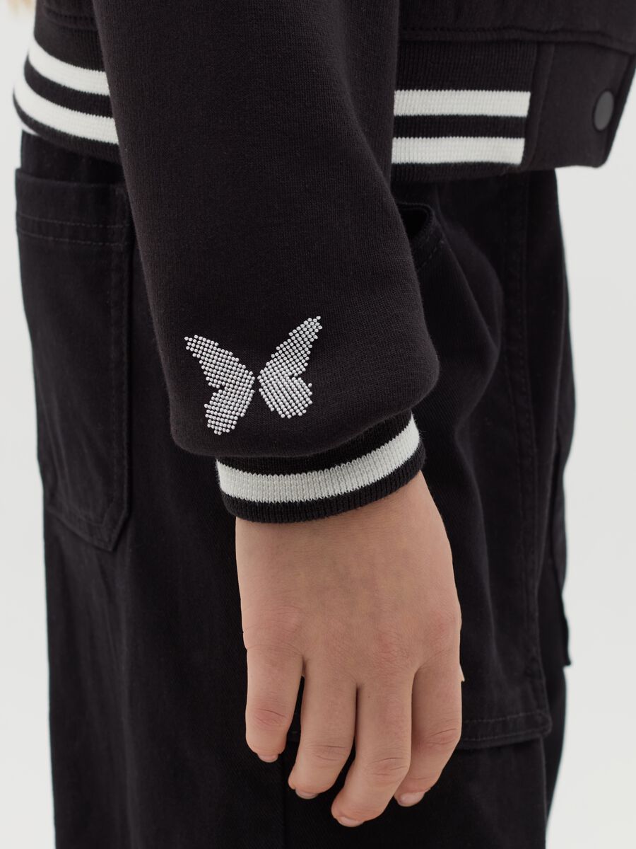 Varsity jacket with striped edging_1