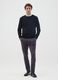 Blue Stretch Cotton Trousers Regular Fit_0