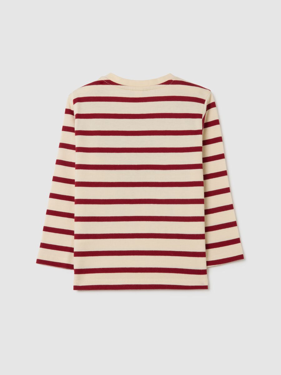 Children's pure cotton striped T-shirt with regular fit_1