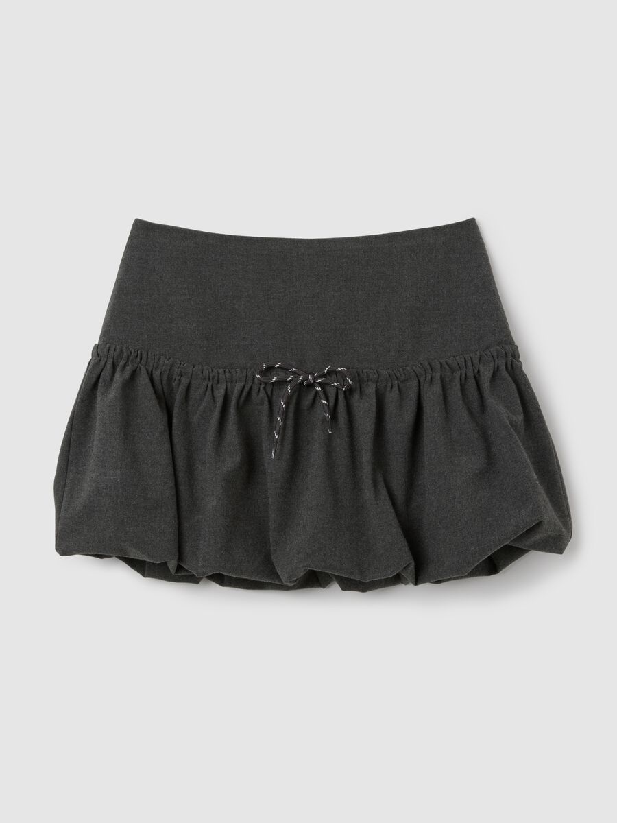 Grey Regular Fit Skirt_0