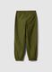 Boy's green wide leg trousers in pure cotton_4
