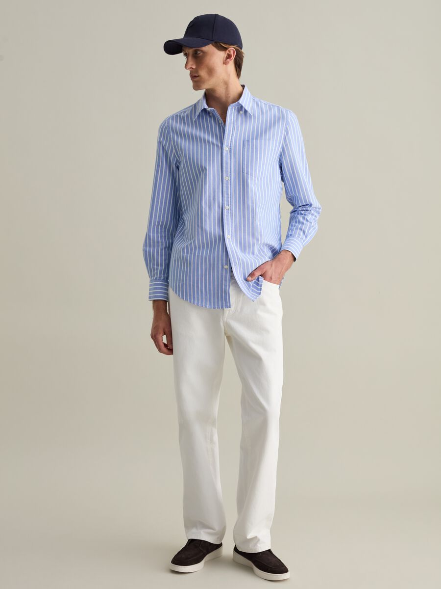 Regular-fit shirt in striped Oxford cotton_3