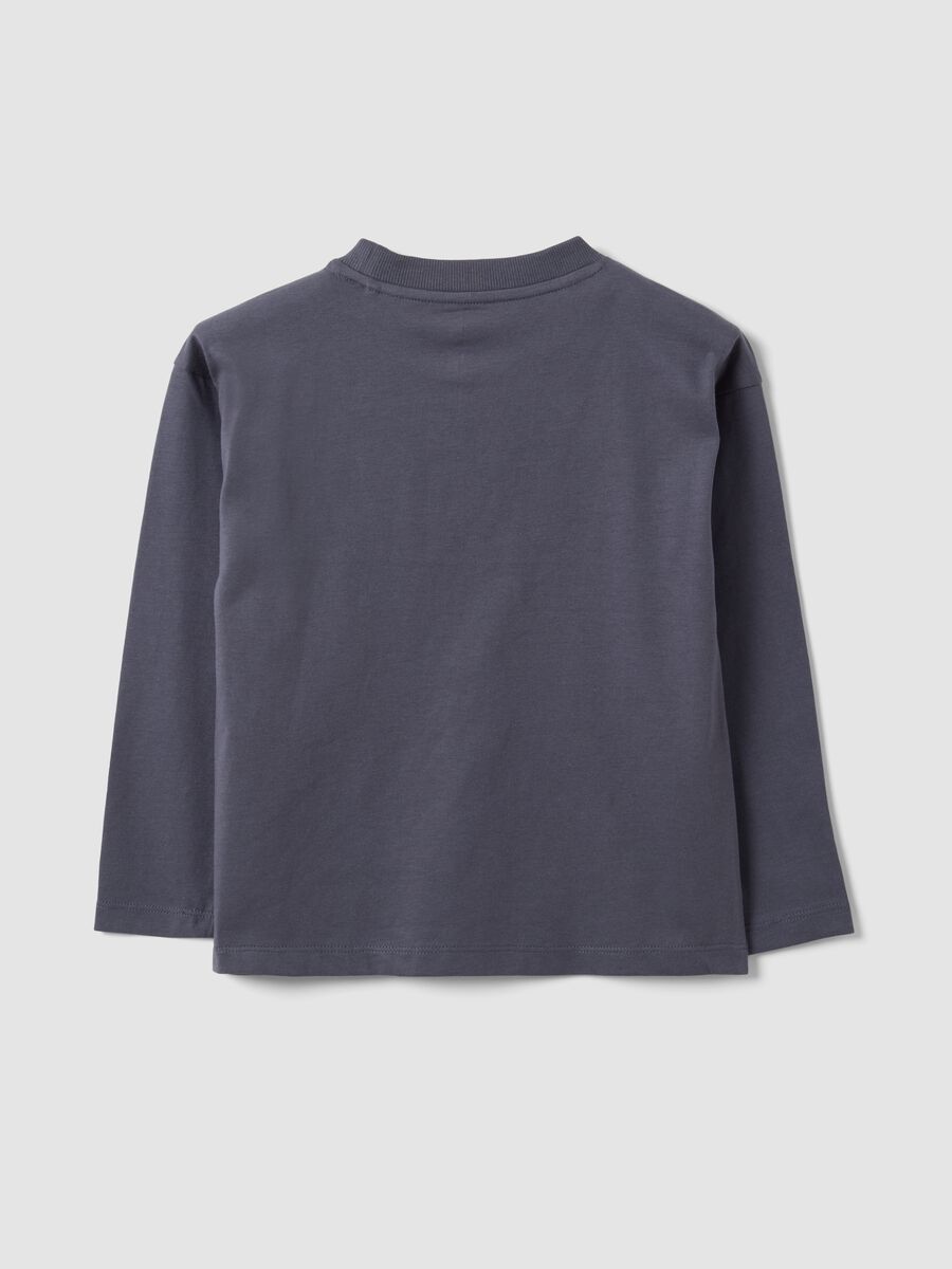 T-shirt grigia in puro cotone con girocollo stampa Mario Kart_1