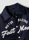 Blue varsity jacket with zip and racing print_4