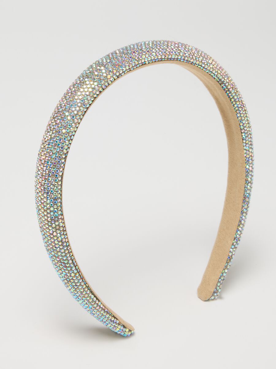 Silver Girls' Headband with Rhinestones_2