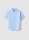 Light blue linen and cotton blend boys&rsquo; shirt, regular fit_0