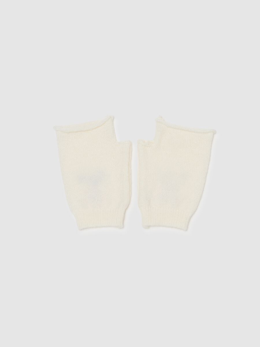 Knitted half-finger gloves_1