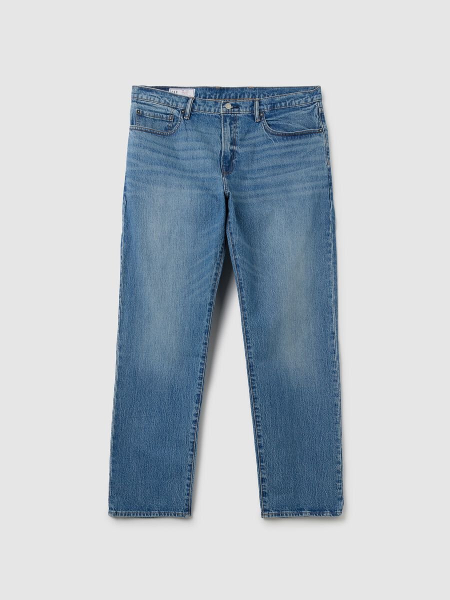 Straight-fit jeans with mid-rise waist_0
