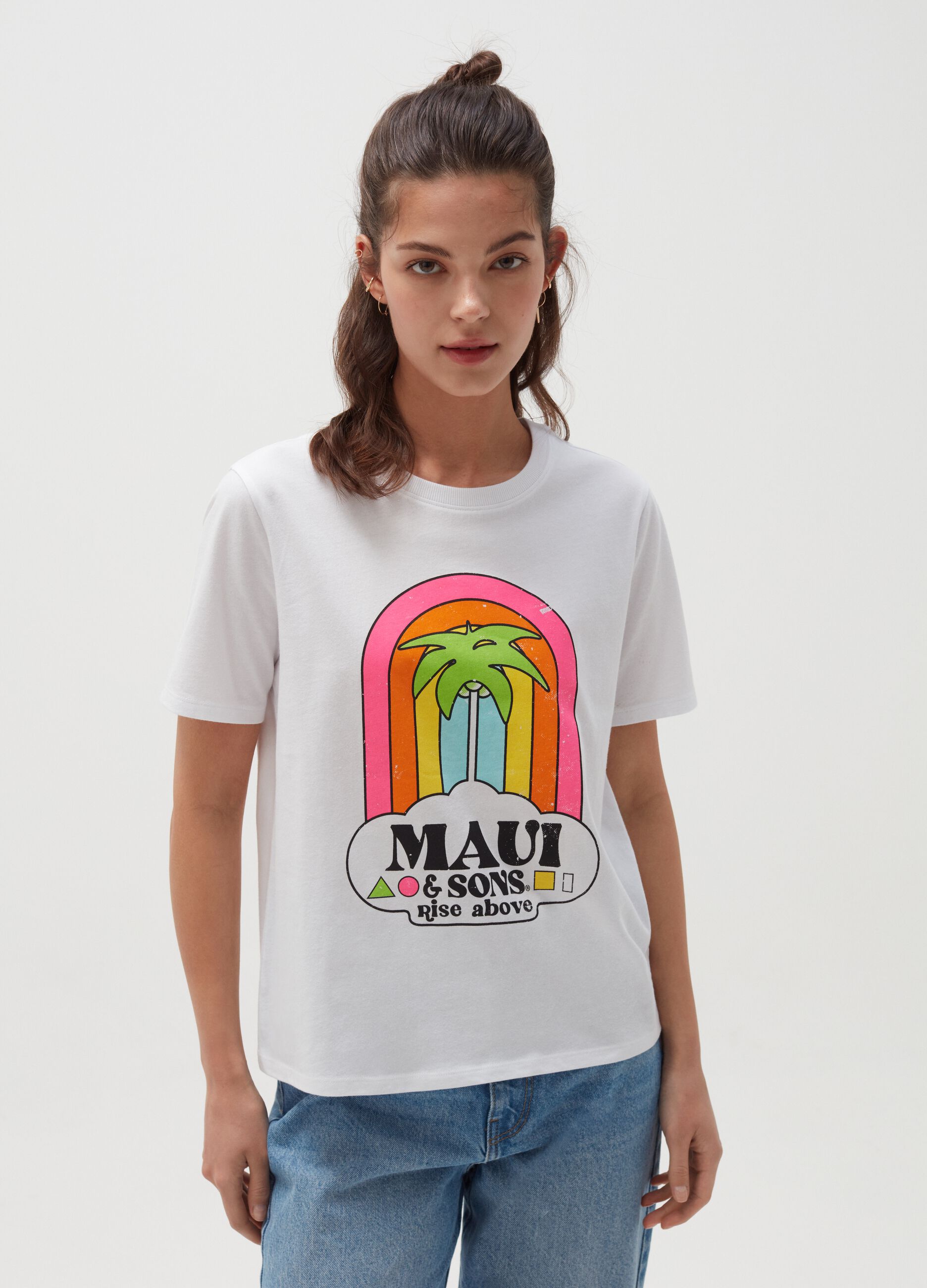 T-shirt con stampa Maui and Sons