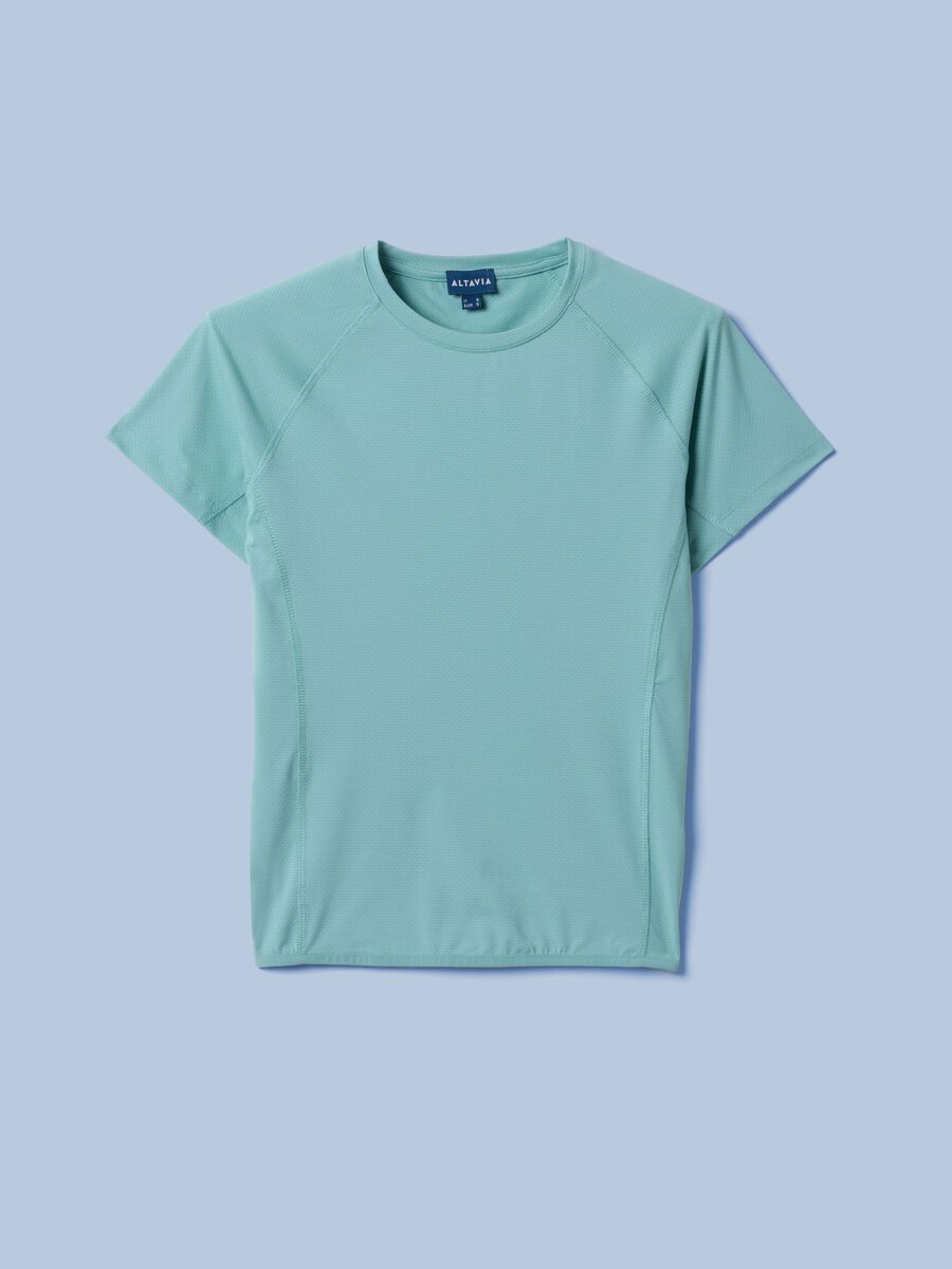 T-shirt tecnica ALTAVIA SAILING verde in tessuto elasticizzato_4