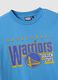 Sky Blue Pure Cotton Regular Fit T-shirt with Golden State Warriors Logo_5