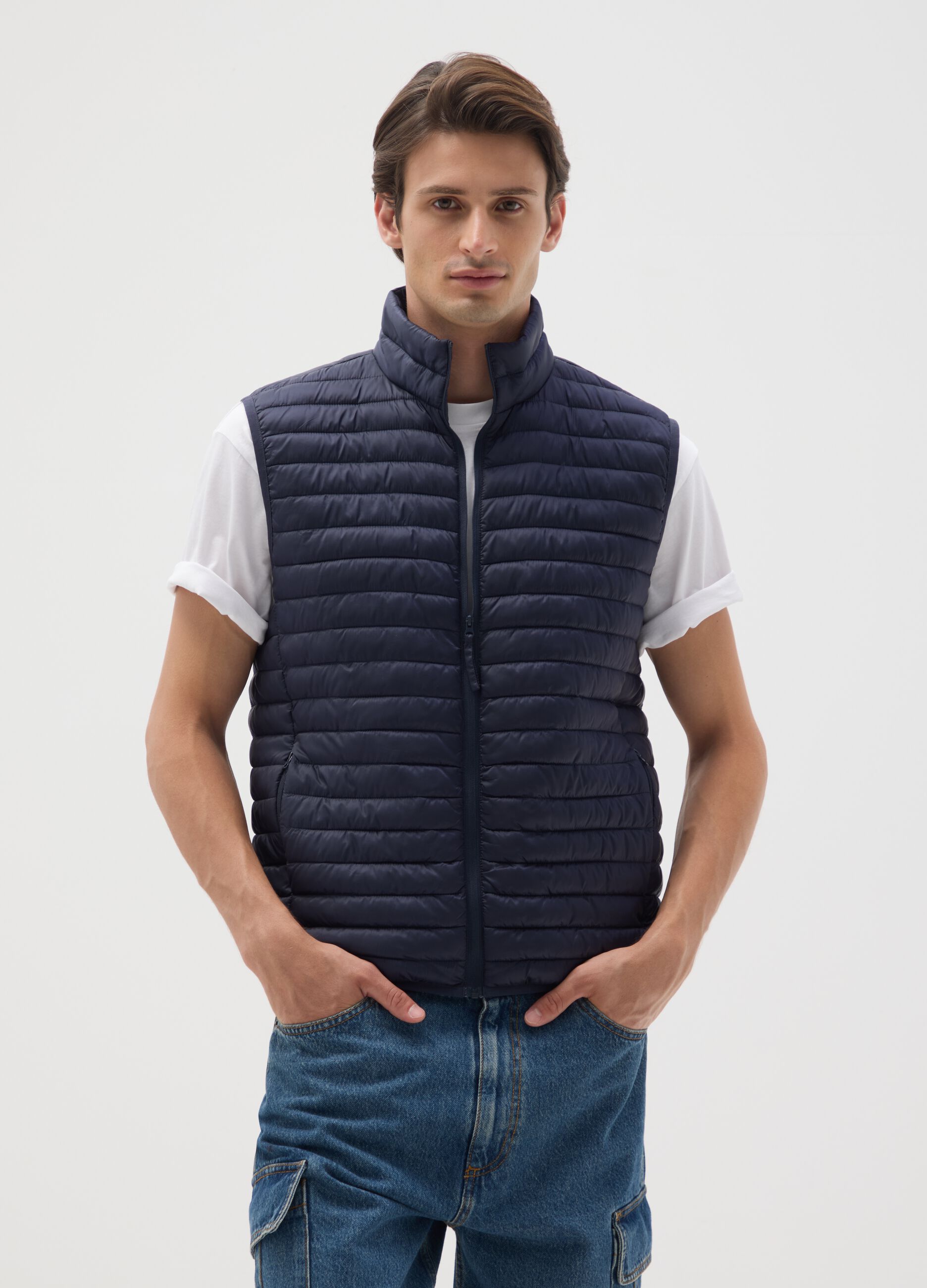Gilet in blu regular fit