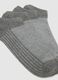 Tripack of grey regular fit ankle sports socks in cotton blend_2