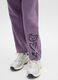 Girls' Purple Jogger Trousers in Pure Cotton with Print_2
