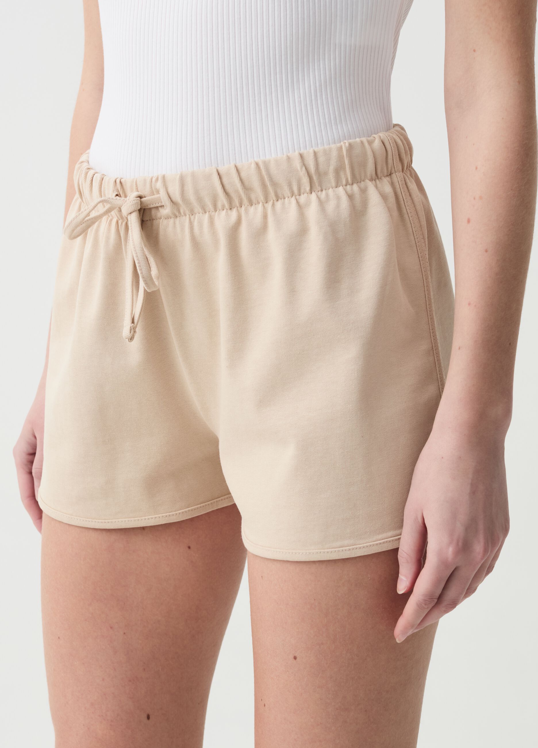 Shorts Essential in cotone con coulisse