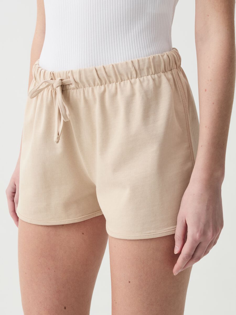 Shorts Essential in cotone con coulisse_1