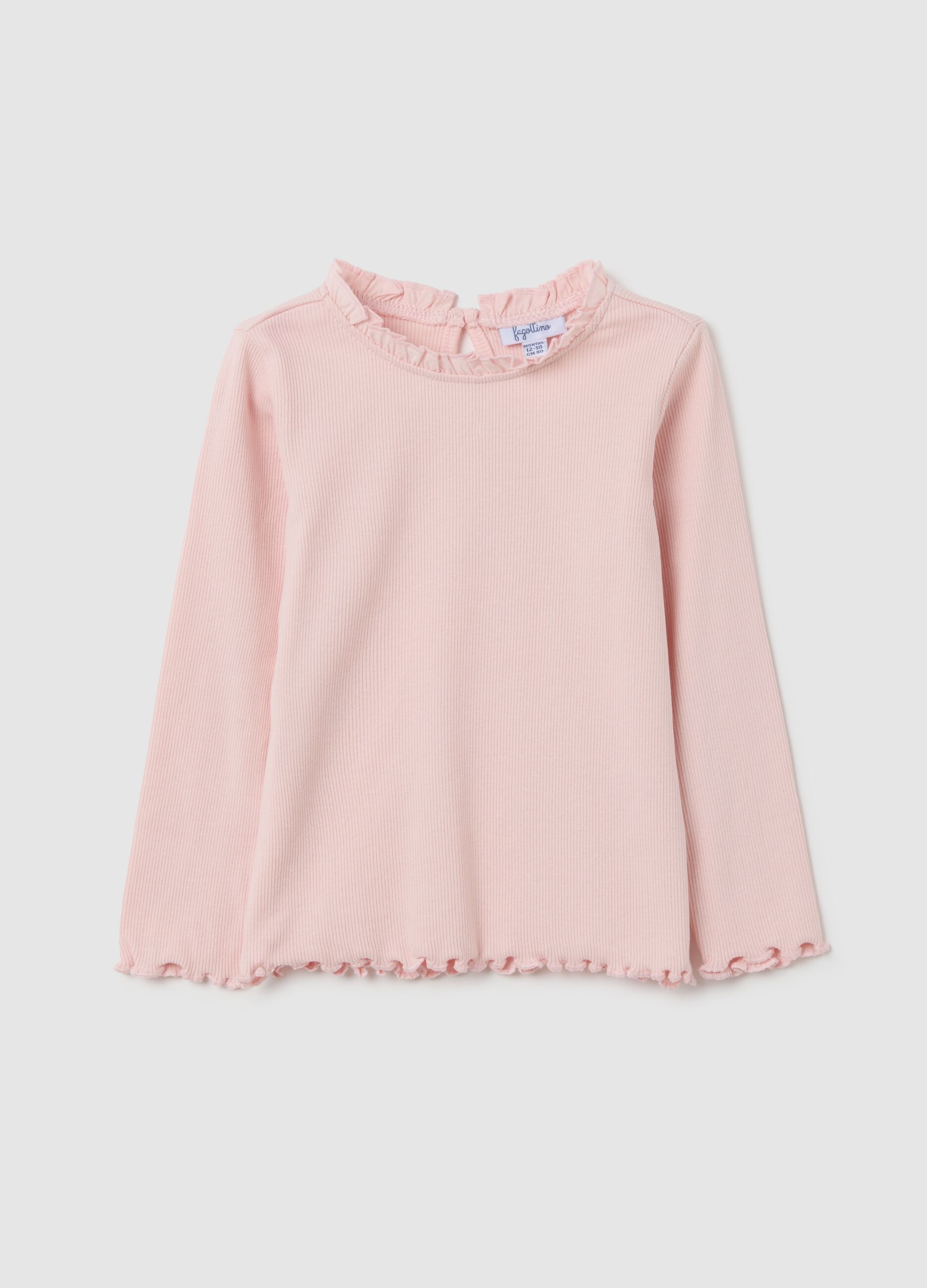 Baby girl's pink cotton regular fit top