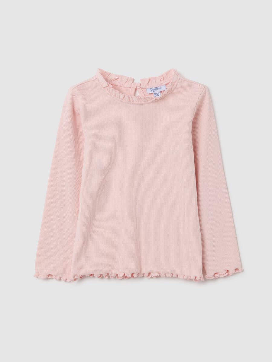 Baby girl's pink cotton regular fit top_0