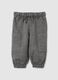Grey regular fit baby trousers in cotton blend_0