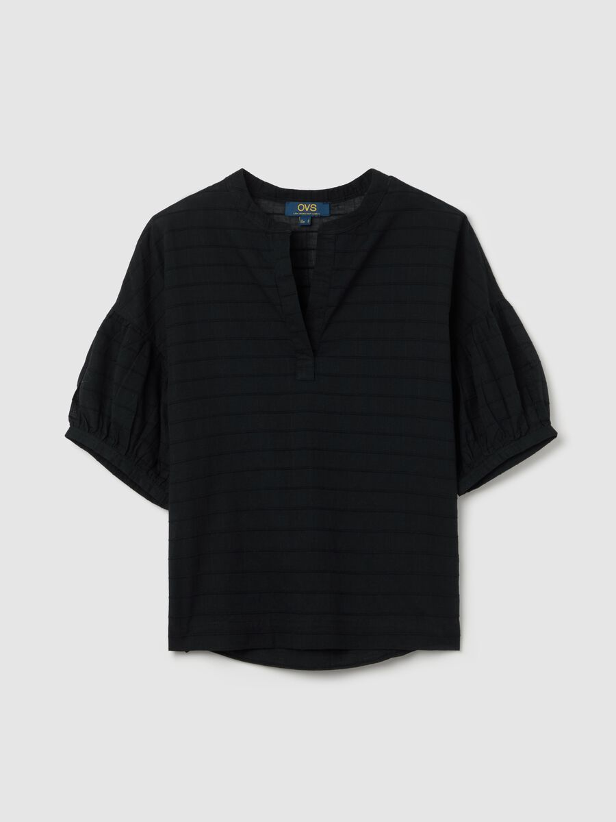 Blouse with raised stitching_4